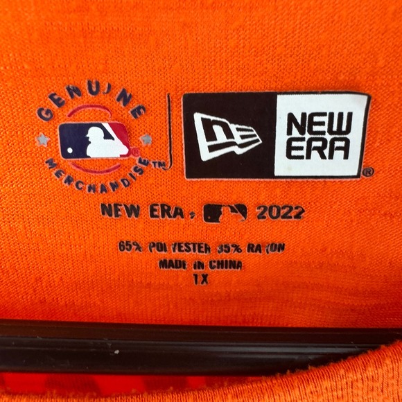 New Era Houston Astros‎ Baseball Orange Twist Front T Shirt Womens 1X - Picture 6 of 7
